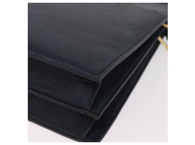 Bolsa Christian Dior de couro 2way Navy Gold Auth 188827 Dourado Azul marinho - vista 18