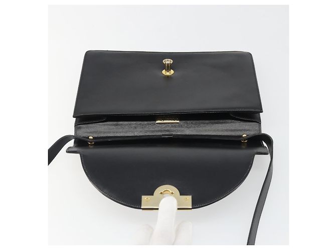 Borsa a Spalla Christian Dior in Pelle Nera e Oro Auth BA13501 Nero D'oro - vista 11