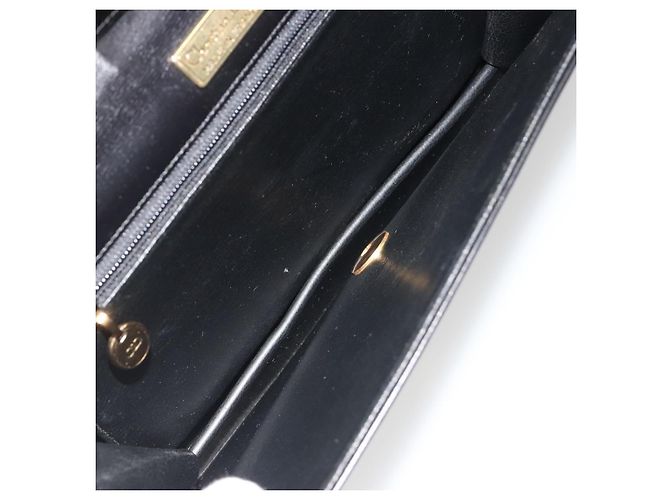 Borsa a Spalla Christian Dior in Pelle Nera e Oro Auth BA13501 Nero D'oro - vista 12