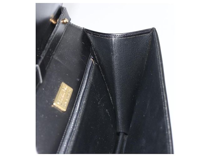 Borsa a Spalla Christian Dior in Pelle Nera e Oro Auth BA13501 Nero D'oro - vista 19
