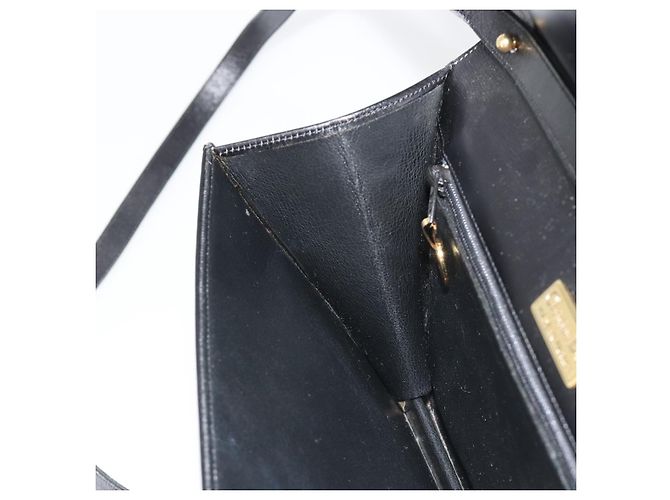 Borsa a Spalla Christian Dior in Pelle Nera e Oro Auth BA13501 Nero D'oro - vista 20