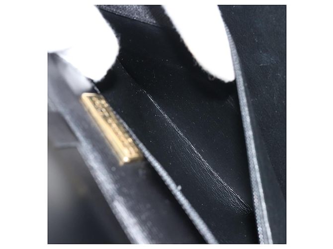Borsa a Spalla Christian Dior in Pelle Nera e Oro Auth BA13501 Nero D'oro - vista 22