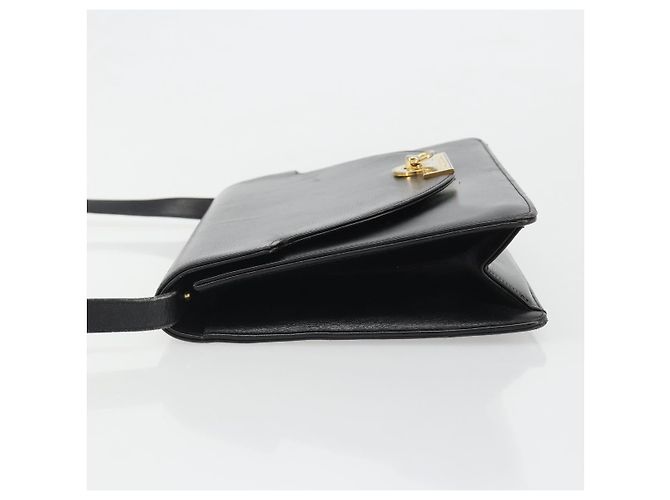 Borsa a Spalla Christian Dior in Pelle Nera e Oro Auth BA13501 Nero D'oro - vista 4