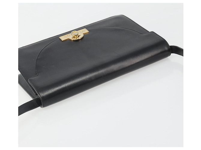 Borsa a Spalla Christian Dior in Pelle Nera e Oro Auth BA13501 Nero D'oro - vista 6