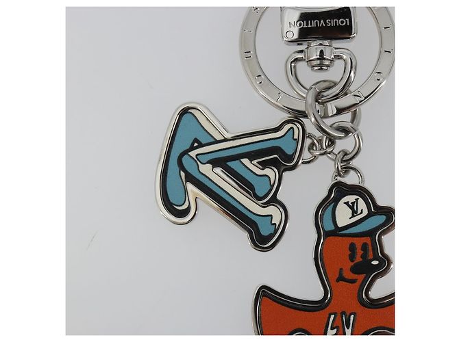 LOUIS VUITTON Portachiavi LV Puzzle Charm metal Silver R95014 LV Auth 187703M Argento - vista 3