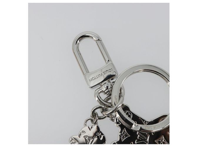 LOUIS VUITTON Portachiavi LV Puzzle Charm metal Silver R95014 LV Auth 187703M Argento - vista 6