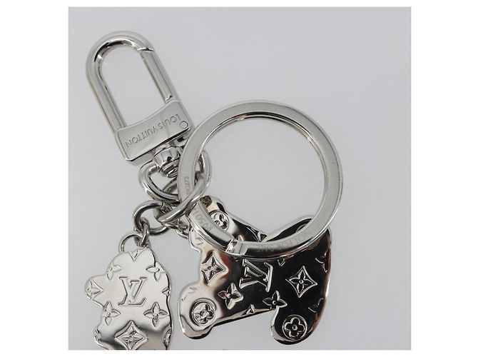 LOUIS VUITTON Portachiavi LV Puzzle Charm metal Silver R95014 LV Auth 187703M Argento - vista 7