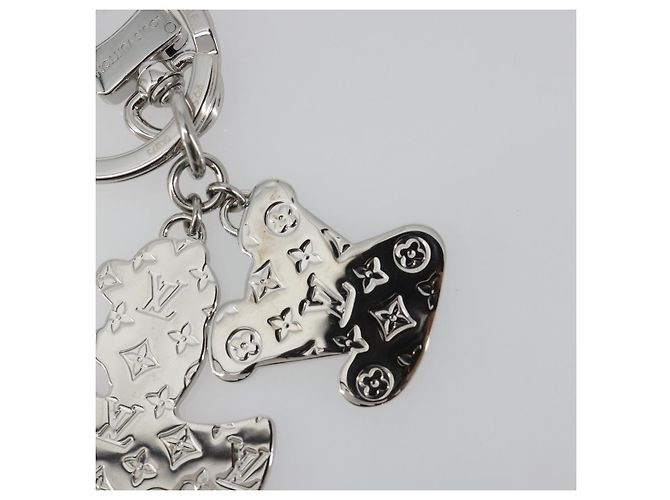 LOUIS VUITTON Portachiavi LV Puzzle Charm metal Silver R95014 LV Auth 187703M Argento - vista 8