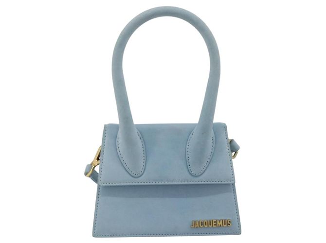 Borsa JACQUEMUS in scamosciato 2way Azzurro chiaro Oro Auth 188870M D'oro Blu chiaro - vista 13