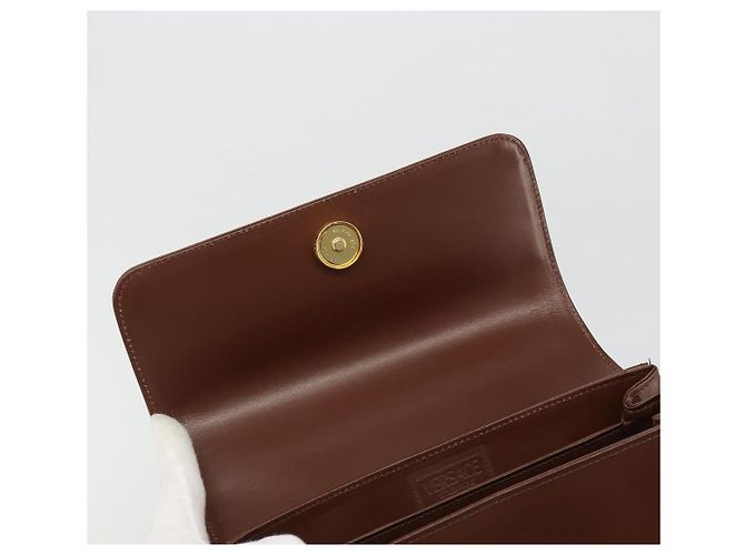 Borsa VERSACE in pelle marrone e oro Auth BA13612A D'oro - vista 11