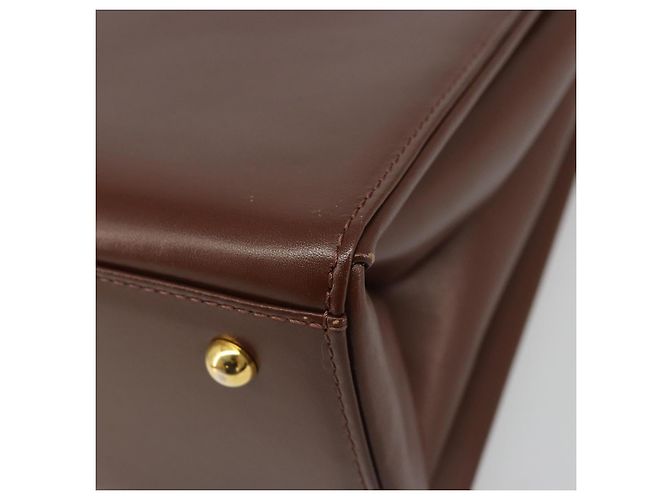 Borsa VERSACE in pelle marrone e oro Auth BA13612A D'oro - vista 15