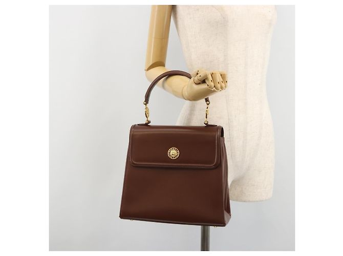 Borsa VERSACE in pelle marrone e oro Auth BA13612A D'oro - vista 25
