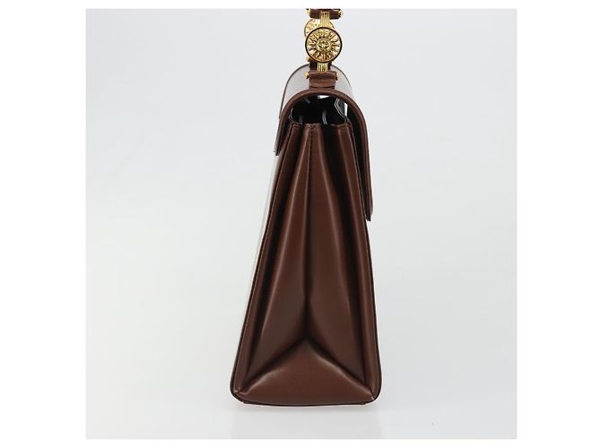 Borsa VERSACE in pelle marrone e oro Auth BA13612A D'oro - vista 4