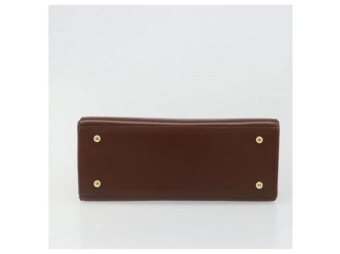 Borsa VERSACE in pelle marrone e oro Auth BA13612A D'oro - vista 5