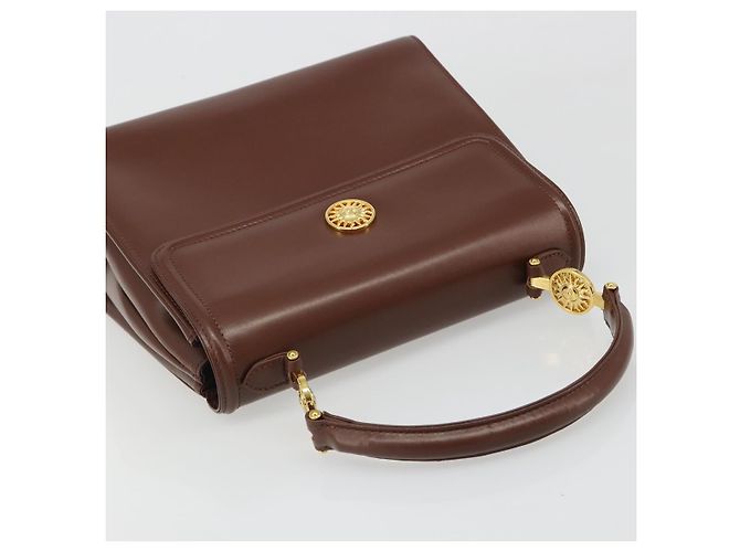 Borsa VERSACE in pelle marrone e oro Auth BA13612A D'oro - vista 6