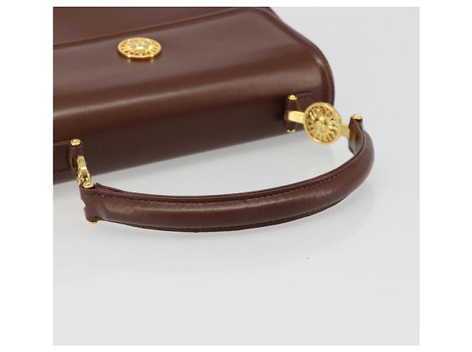 Borsa VERSACE in pelle marrone e oro Auth BA13612A D'oro - vista 7