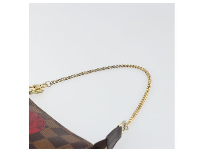 LOUIS VUITTON Damier Ebene T&B Mini Pochette Accessoires N58011 LV Auth 187163A - vista 14