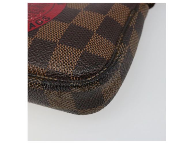 LOUIS VUITTON Damier Ebene T&B Mini Pochette Accessoires N58011 LV Auth 187163A - vista 15