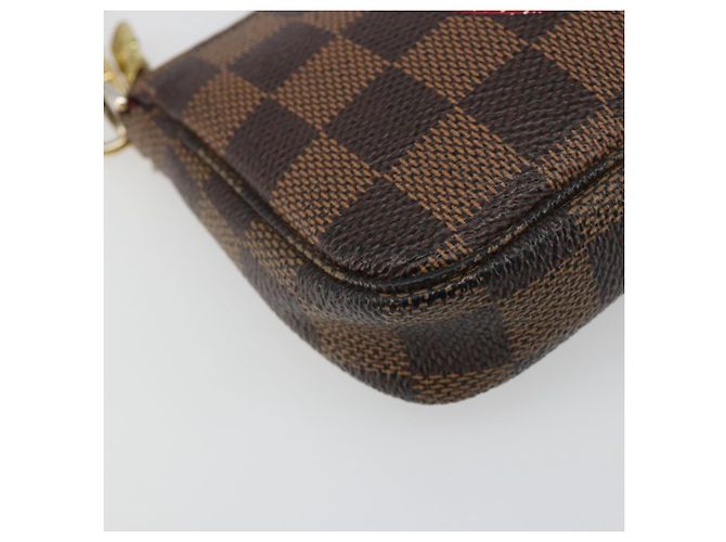 LOUIS VUITTON Damier Ebene T&B Mini Pochette Accessoires N58011 LV Auth 187163A - vista 16