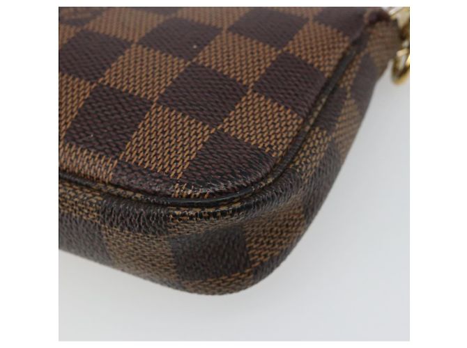 LOUIS VUITTON Damier Ebene T&B Mini Pochette Accessoires N58011 LV Auth 187163A - vista 17