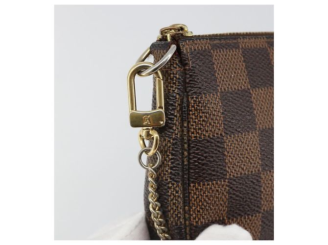 LOUIS VUITTON Damier Ebene T&B Mini Pochette Accessoires N58011 LV Auth 187163A - vista 9