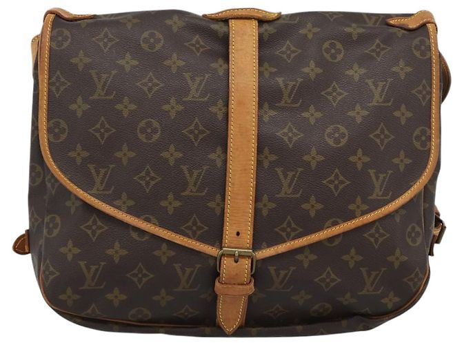 LOUIS VUITTON Borsa a Spalla Monogram Saumur 35 M42254 LV Auth ka4885 Monogramma - vista 13