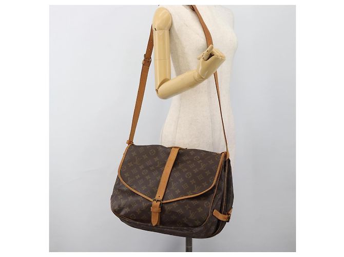 LOUIS VUITTON Borsa a Spalla Monogram Saumur 35 M42254 LV Auth ka4885 Monogramma - vista 29