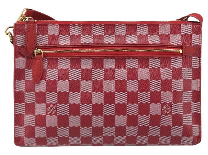 LOUIS VUITTON Damier Color Module Clutch Bag Carmine N41306 LV Auth 188716 - vista 13