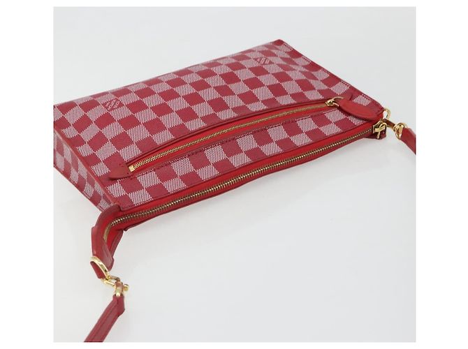 LOUIS VUITTON Damier Color Module Clutch Bag Carmine N41306 LV Auth 188716 - vista 6