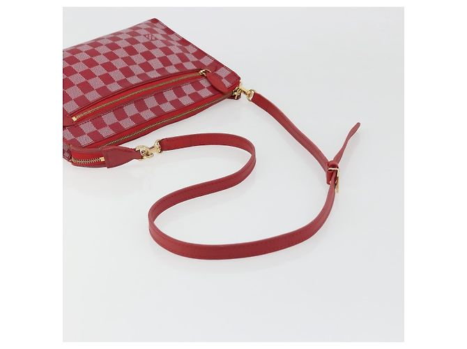 LOUIS VUITTON Damier Color Module Clutch Bag Carmine N41306 LV Auth 188716 - vista 7