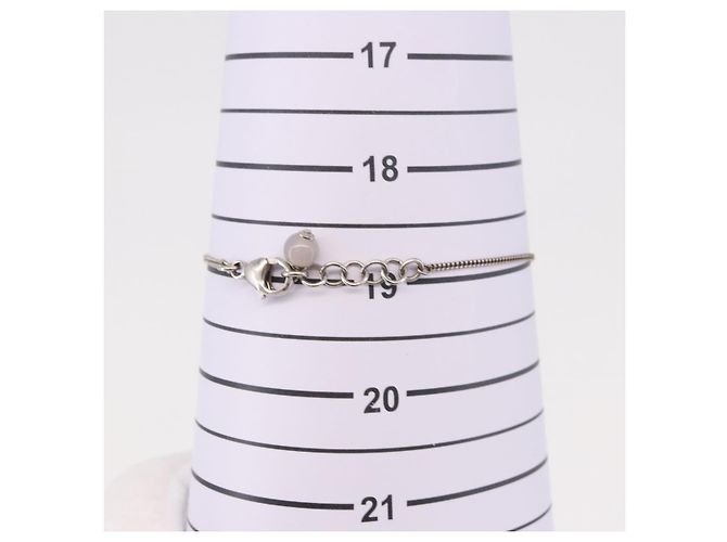 Bracciale CHANEL Metallo Argento CC Auth BA13638M - vista 13