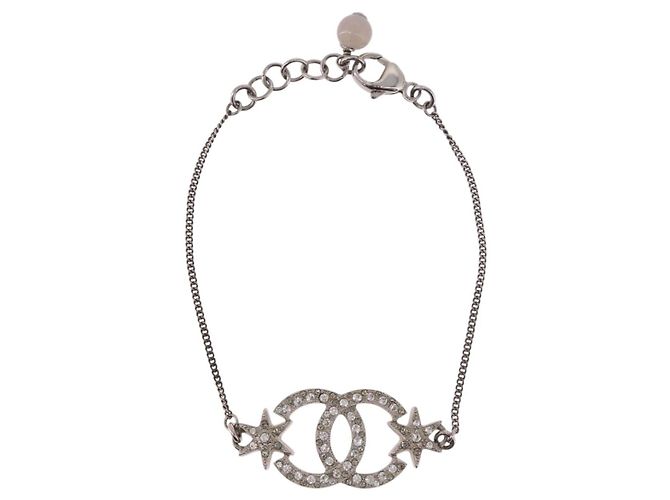 Bracciale CHANEL Metallo Argento CC Auth BA13638M - vista 2