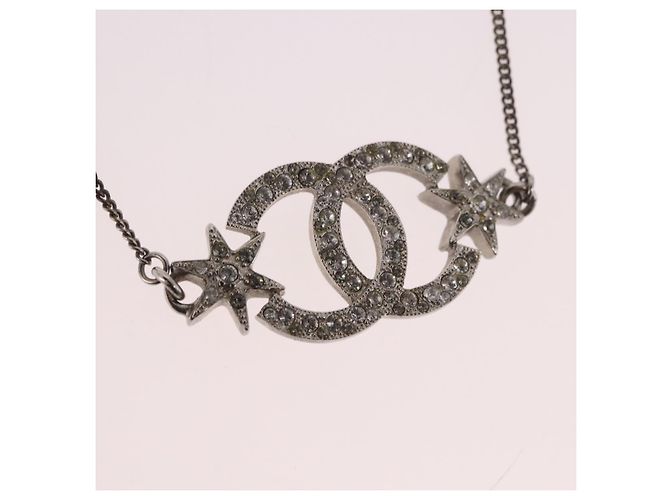 Bracciale CHANEL Metallo Argento CC Auth BA13638M - vista 3