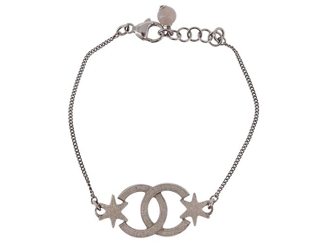 Bracciale CHANEL Metallo Argento CC Auth BA13638M - vista 7