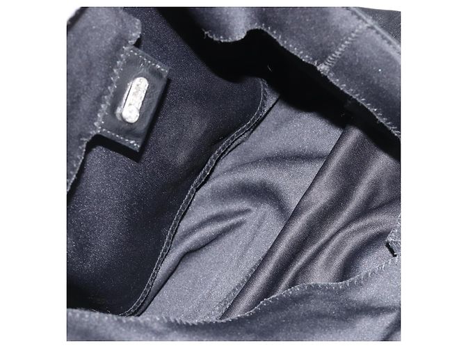 Borsa FENDI in jersey di cotone nero e argento Auth hk3809 - vista 11