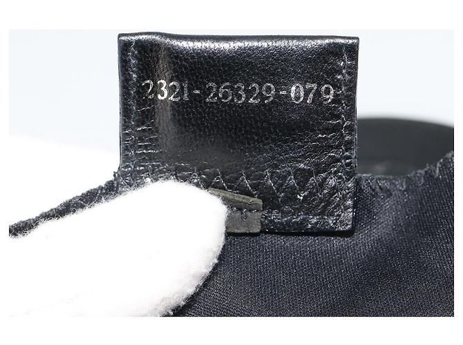 Borsa FENDI in jersey di cotone nero e argento Auth hk3809 - vista 12