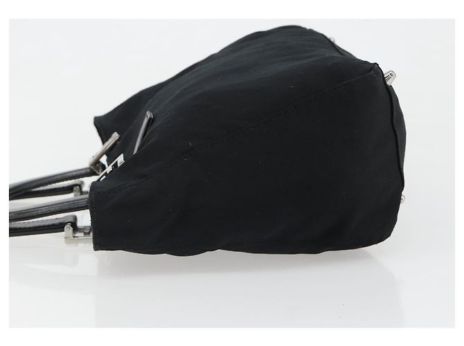 Borsa FENDI in jersey di cotone nero e argento Auth hk3809 - vista 4
