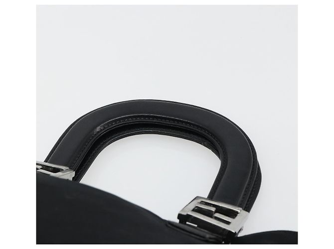 Borsa FENDI in jersey di cotone nero e argento Auth hk3809 - vista 8