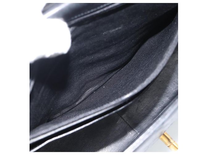 CHANEL Big Matelasse30 Chain Shoulder Bag Leather Black Gold CC Auth 188911V Nero D'oro - vista 21