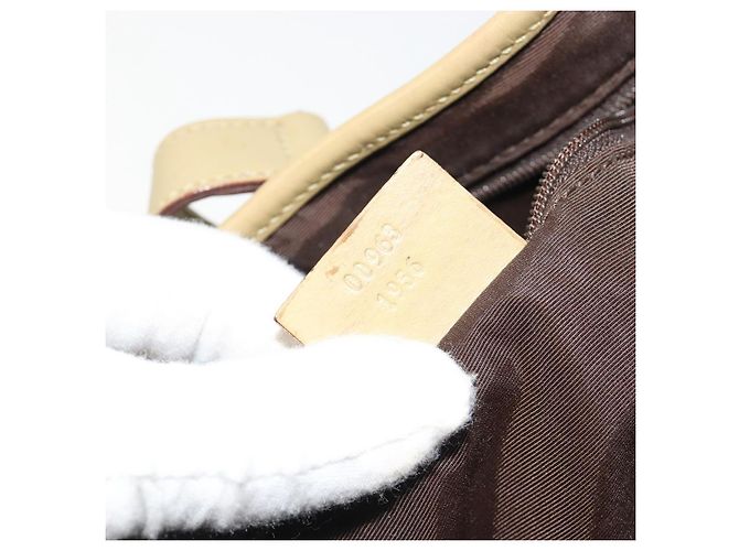 Borsa a tracolla GUCCI GG Canvas Jackie Sherry Line Beige Argento 00963 Auth 188900V - vista 11