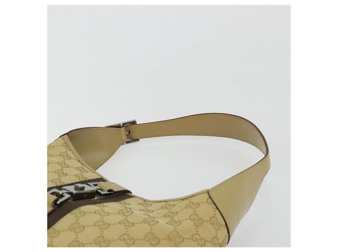 Borsa a tracolla GUCCI GG Canvas Jackie Sherry Line Beige Argento 00963 Auth 188900V - vista 14