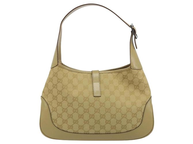 Borsa a tracolla GUCCI GG Canvas Jackie Sherry Line Beige Argento 00963 Auth 188900V - vista 2