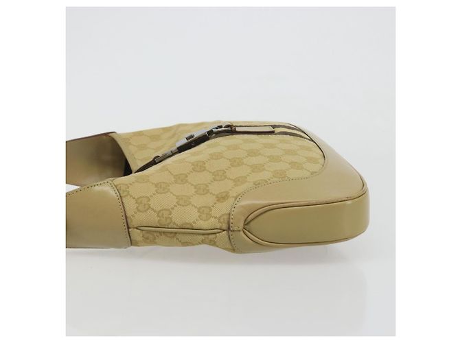 Borsa a tracolla GUCCI GG Canvas Jackie Sherry Line Beige Argento 00963 Auth 188900V - vista 4