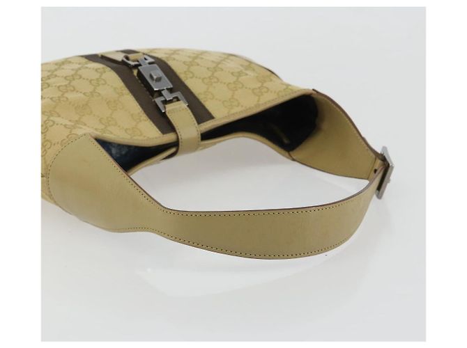 Borsa a tracolla GUCCI GG Canvas Jackie Sherry Line Beige Argento 00963 Auth 188900V - vista 7