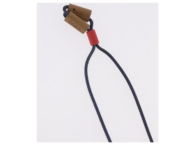 LOUIS VUITTON Metallanhänger On the Go Halskette Emaille M63648 Auth 189230V Marineblau - Ansicht 7