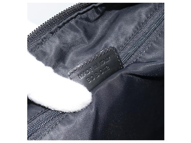 Borsa a tracolla Christian Dior Trotter in tela nero argento Auth 188011V - vista 12