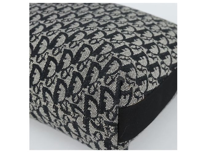 Borsa a tracolla Christian Dior Trotter in tela nero argento Auth 188011V - vista 15