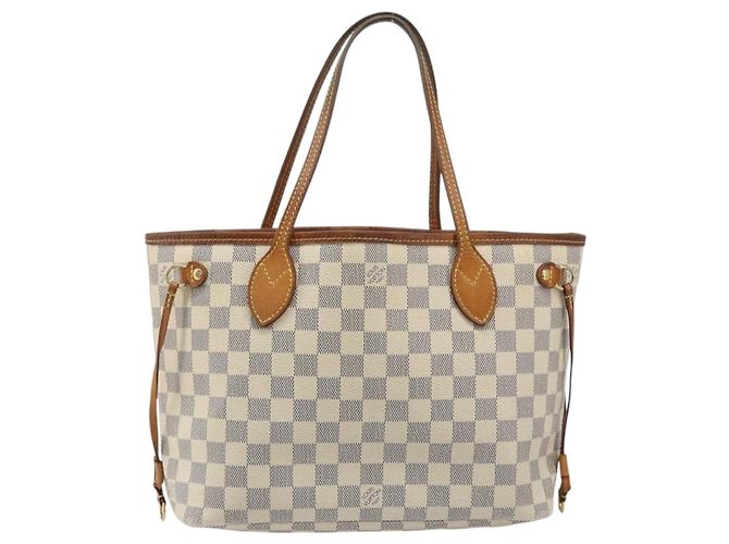 LOUIS VUITTON Borsa Tote Neverfull PM Damier Azur N41362 LV Auth 188715 - vista 13