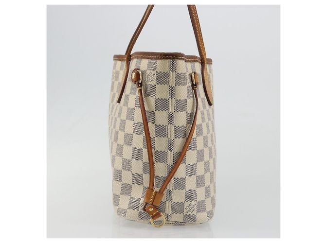 LOUIS VUITTON Borsa Tote Neverfull PM Damier Azur N41362 LV Auth 188715 - vista 3