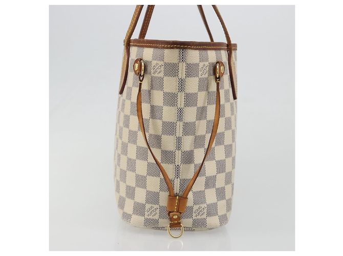 LOUIS VUITTON Borsa Tote Neverfull PM Damier Azur N41362 LV Auth 188715 - vista 4